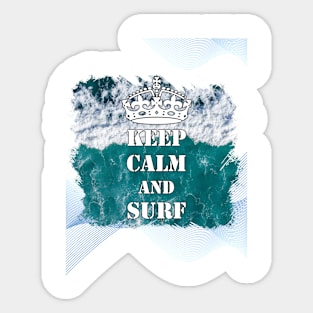 Keep Calm And Surf 50 - Summer Of Surfing Sticker